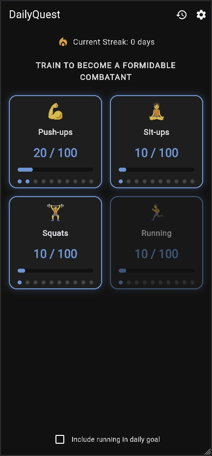 Screenshot of the Junie final app