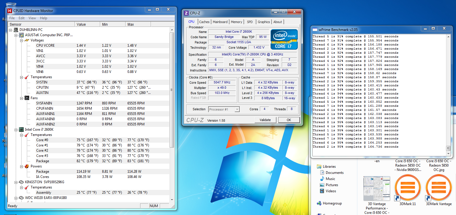 screenshot of 5ghz overclock