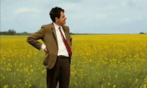 Mr Bean Still Waiting GIF