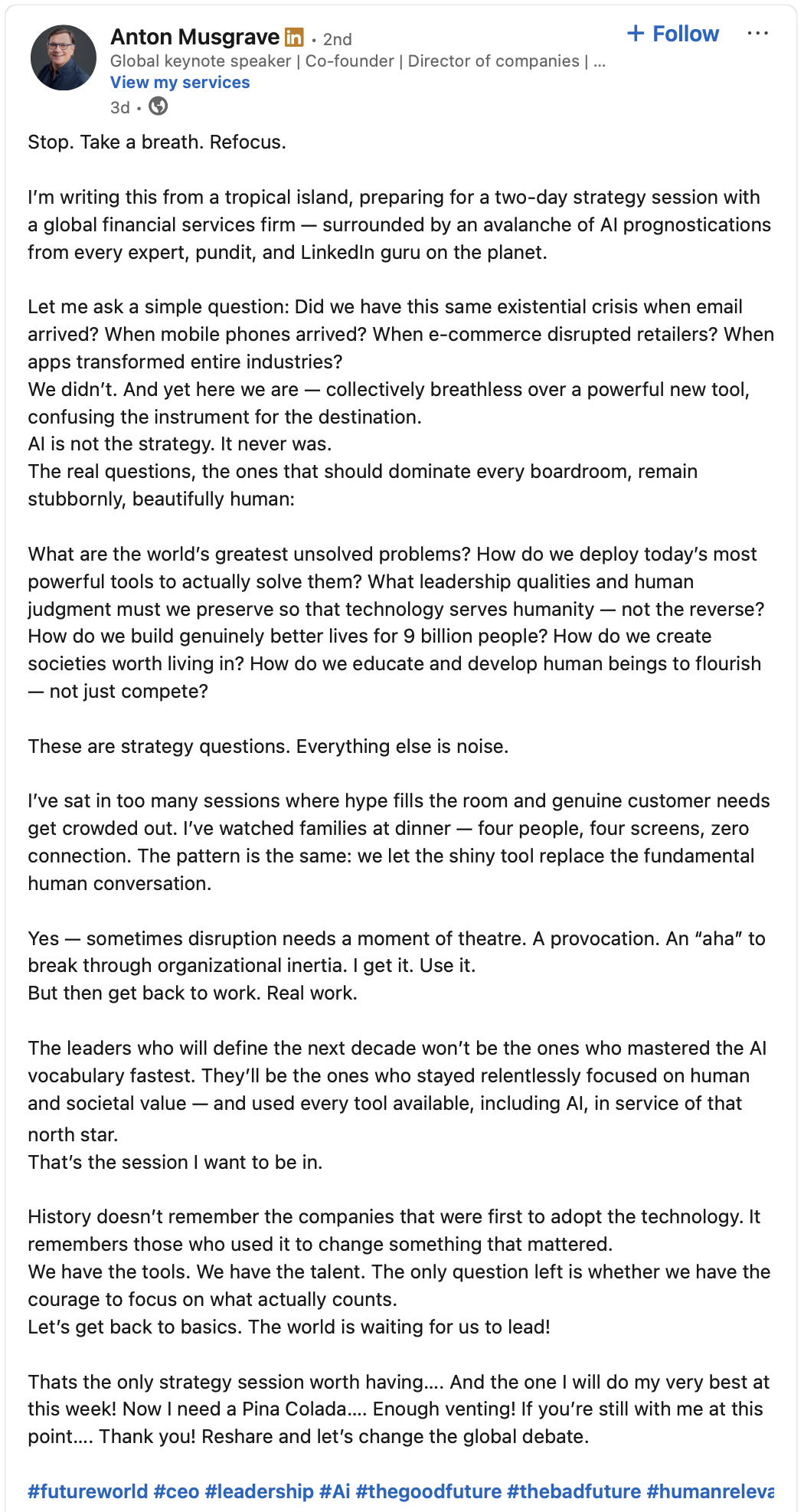 Screenshot of original post