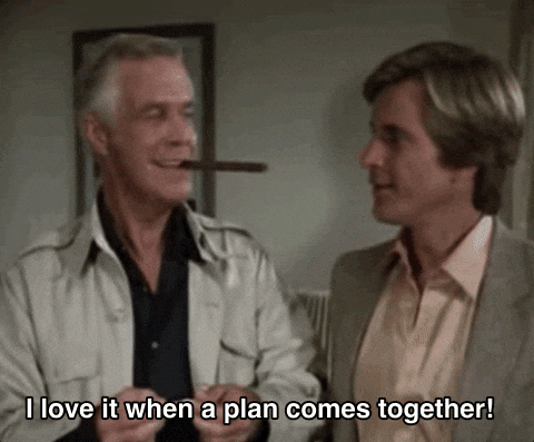The A Team 80S &ldquo;Love it when a plan comes together&rdquo; GIF