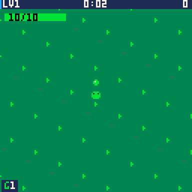 GIF from Slime Survivor PICO-8 game I messed around with